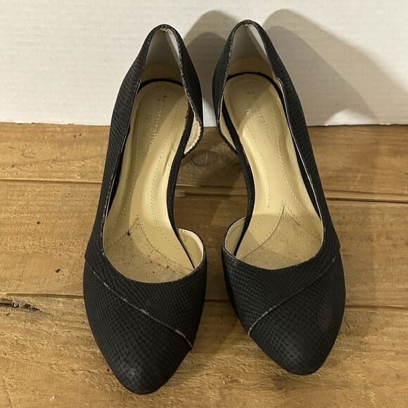 Naturalizer Deva Open Shank Pump Black Women's Size 6.5 - Picture 2 of 9